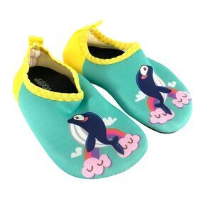 Toddler Girl Water Shoes Slip On Fabric Lightweight Dolphin Green 21/22 US 5-6
